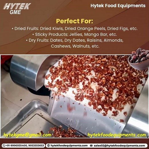 Upgrade Food Production with Hytek's Dates Cutting Machine | Stainless Steel Precision Cutter