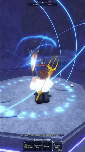 Using 3 enchant relics to try to get hasty! fisch (Roblox) #roblox #fisch #Please