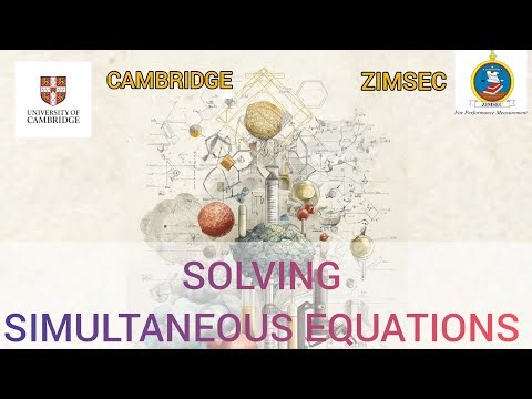 IGCSE/O LEVEL MATHEMATICS: Solving Simultaneous Equations using Elimination method