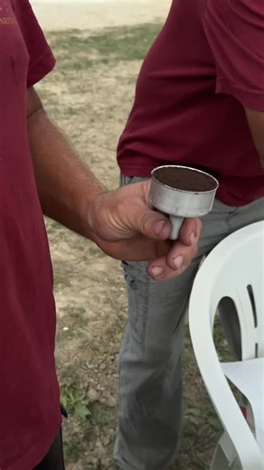 This is how Romeo, our vineyard caretaker, makes us coffee… my favorite in all the world! If you DM’d me asking how to use the Moka Pot, just learn the way I learned from Romeo 😅 | Electra Mustaine