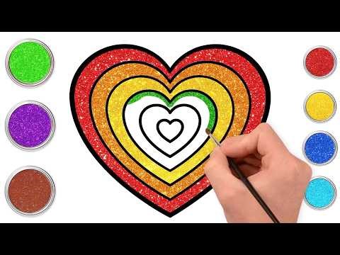 ✏️How To Draw A Heart Easy💖🌈 | Valentine's Day | Step By Step Drawing | Chiki Doodle