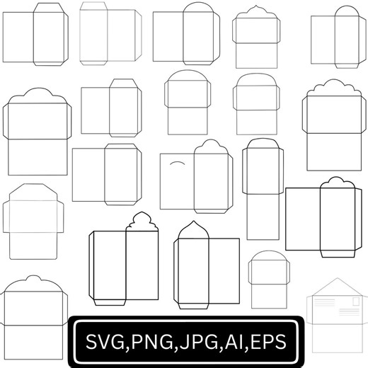 Envelope Template SVG Bundle, DIY Card Making (digital Download) - Etsy