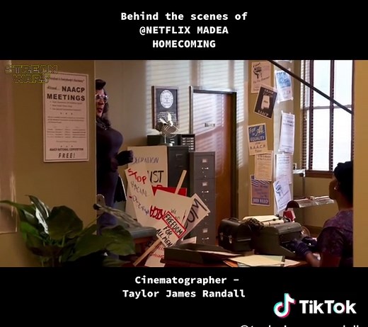 Behind the scenes of @netflix MADEA HOMECOMING - directed by Tyler Perry - cinematographer : Taylor James Randall Shot on @@sonyVenice with zeiss supreme primes. ##tylerperry##setlife##movies##behindthescenes🎬##taylorjamesrandall