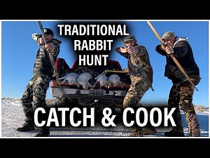 Traditional Rabbit Hunt with Recurve Bows || Catch and Cook