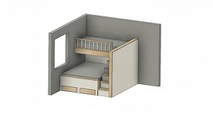 Bunk Bed With Stairs DIY Build Plans: Twin XL Upper, Queen Lower - Etsy