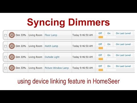 (HS3) Syncing Dimmers Together in HomeSeer