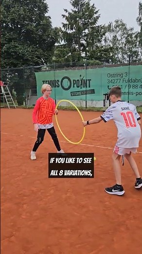 Great Tennis Fun Partner Warm-up With Hoops ⚡️