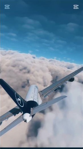 Cloud chasing with the giant! ☁️✈️ #MSFS2020 ​#FlightSimulation ​#Aviation ​#AirbusA380 ​#Lufthansa