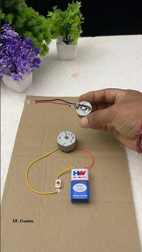 Simple DC motor Project 😱😱 #tech #diy #experiment #power #dcmotor #youtubeshorts #shorts
