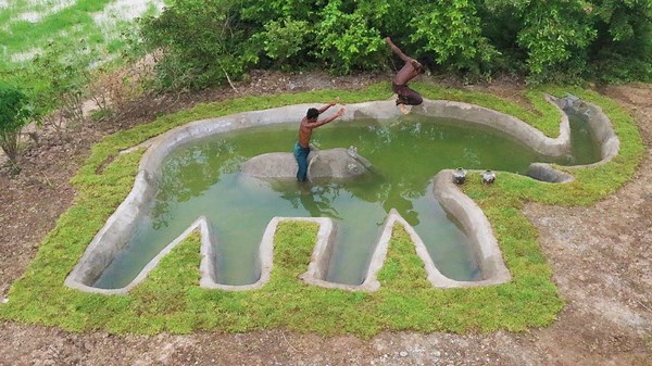 Why Build a Boring Pool When You Can Make an Elephant?