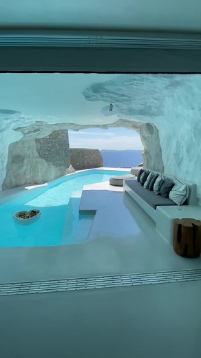 Luxurious Infinity Pool in a Stunning Cave Setting