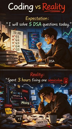 Coding Expectations v/s Reality #devjava #coding #javaprogramming #btech