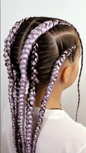 How to Add Synthetic Hair to Feed-In Braids – You Need to Try! Easy Way 👌🏻 #feedinbraids