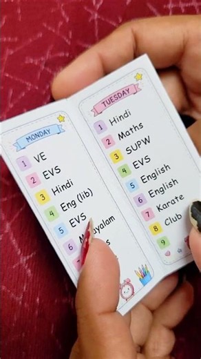 Pocket Timetable 📚 | Back To School | Handmade with Love 💛 | Devas Creations #timetable