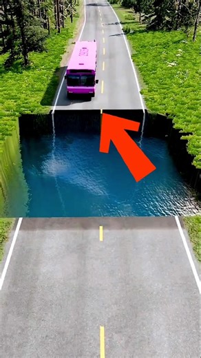 😱This Driver Forgot His License! Then the Bus Went Straight Into the Water 💦🚌🤯#shorts