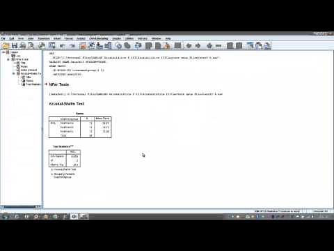 How to Use SPSS-Kruskal-Wallis H Test