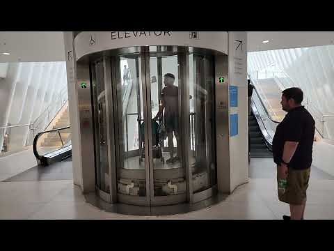 UNIQUE Otis Hydraulic "Star Trek" Elevator at The Oculus at The World Trade Center in New York, NY