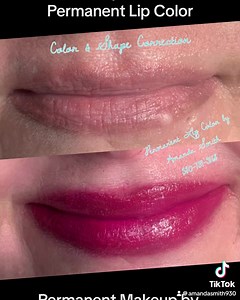 Color & Shape Correction- Permanent Lip Color by Amanda Smith 580-759-5168 | Permanent Makeup by Amanda Smith | Facebook