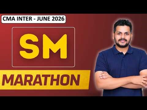CMA Inter SM Marathon | CMA Inter SM Revision | CMA Inter Revision June 2026