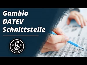 Gambio DATEV Schnittstelle - Finanzbuchhaltungs-Schnittstelle für Gambio | Gambio 2 DATEV