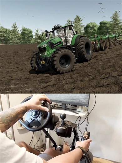 Deutz Fahr Warrior 9340 Steering Wheel Thrustmaster Farmstick #dkgc #farming #tractor #farm #fs25