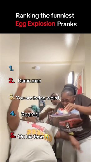 Ranking The Funniest Egg Explosion pranks ( last one exploded 😳) #ranking #funny #tiktokpranks