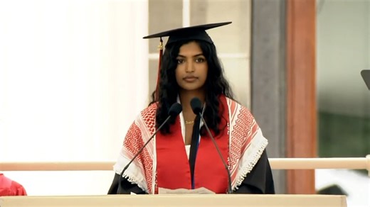 MIT class president Megha Vemuri delivers pro-Palestinian speech