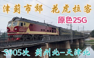 【津蓟市郊，原色25G】S905次列车京局津段DF4DK-3115牵引京局津段25G通过津山线跨新开河铁路桥