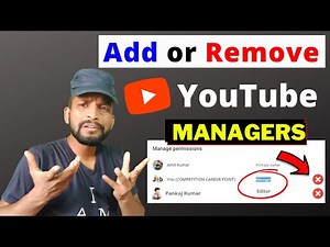 how to enable add or remove managers 2021 | add remove manager | add or remove youtube managers