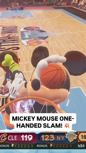 NBA on Instagram: "Acting as @spidadmitchell, Mickey Mouse threw down this incredible one-handed slam! 😤"