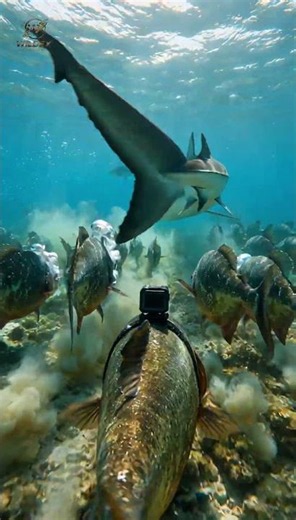 A piranha sees the underwater world very differently. 🐟