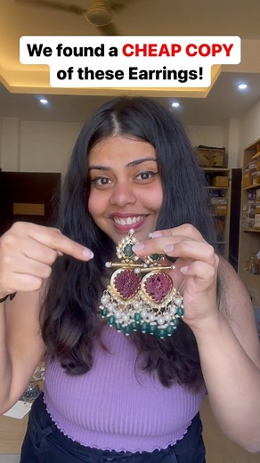 1.7M views · 4K reactions | ‼️ CHEAP COPY ALERT ‼️ Don’t let fake pictures befool you! Always go for authentic sellers Shop these now by Clicking Link in Bio✨ #celebrityjewellery #myntra #meesho #affordablefashion #haulvideo #trendyearrings | UnfoldSelf | Facebook