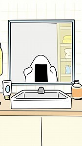 おにぎりの美容ルーティン #shortanimation #アニメーション #makeup#makdety #skincare | Onigiri