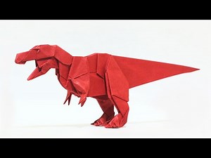 【折り紙制作早送り】ティラノサウルスができるまで