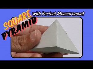 Square Pyramid 3D Model with Paper| Maths Shapes Model| Maths Project/Activity| Mathematics| Maths