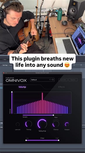 This isn’t just a reverb ❌ 🔥Omnivox makes vocal mixing easier than ever before. OMNIVOX breathes new life into any sound by spreading, multiplying, and shaping it into something far bigger than what you started with. 🔹 Generate up to 33 voice layers to create everything from subtle doubles to full choirs. 🔹 Spread those layers across the stereo field for a wide, immersive feel. 🔹 Offset voice timing to add natural movement and variation. 🔹 Introduce deeper tonal weight with layered lower-oc