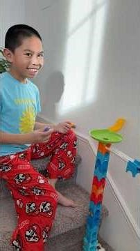 Long Marble Run on Stairs! #marblerun #marble #marblerunrace #marblerace #asmr #satisfying #vtech