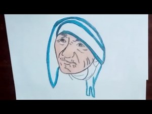 How to draw Mother Teresa/Drawing A portrait of Mother Teresa /How to draw Mother Teresa tutorial