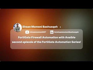 1- FortiGate Firewall Automation with Ansible - Backup Ansible Playbook