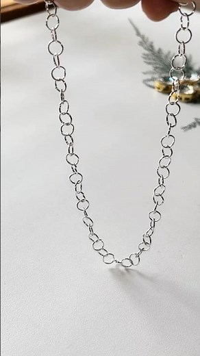 How to make chain using jumping at home /diy jump ring chain 🫢🫶 #chain #jewelry #diy #shorts