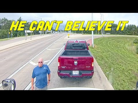 IDIOT TRIES BRAKE CHECKING A SEMI-TRUCK AND GETS SMASHED