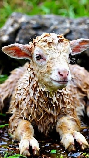 Watch Baby Sheep OPEN Their Eyes For The First Time EVER