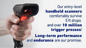 You can rely on our scanners for guaranteed, infallible performance. Unlike other devices on the market, our entry-level #scanners are tested to withstand over 10 million trigger presses and resist drops to concrete from 1.5 m / 5 ft. Furthermore, they can easily scan 1D / 2D loyalty cards and electronic coupons from smartphone screens. Extreme durability and #reliability for the lowest TCO. bit.ly/Handheld-Scanners | Datalogic