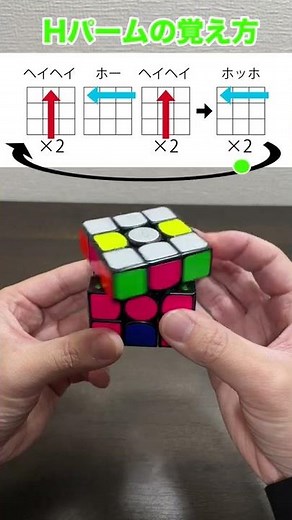 【ヘイヘイホーの法則教えます】Hパームを簡単に覚える方法♪【ルービックキューブ】