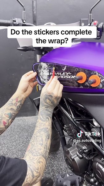 Custom Harley Motorcycle Wrap - Do the Stickers Complete the Look?