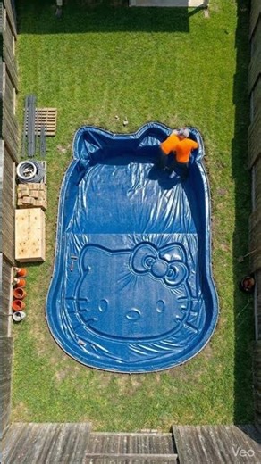 I Built a Giant Hello Kitty Pool in My Backyard! 🎀