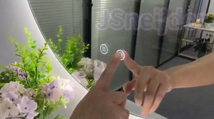 40 inch Large Round Vanity Mirror with LED Lights for Bathroom, Dimmable Backlit & 3 Color Temperatures (3000K/4500K/6000K), Anti-Fog, 5MM HD Glass, Memory, Frameless