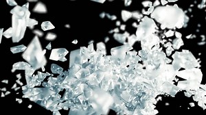 Shattered glass/ice explosion | Premium Stock Video Footage