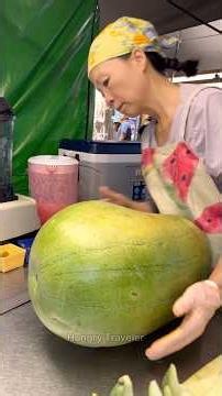 Best Giant Watermelon Juice in Taipei - Taiwanese Street Food