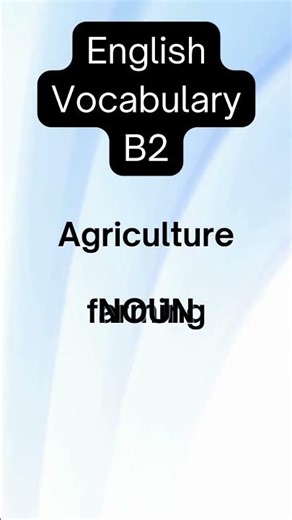 Word of the Day: Agriculture 🌾 | Meaning + Example in 15s